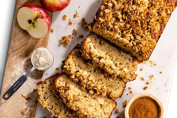 Apple Streusel Protein Pancake Bread